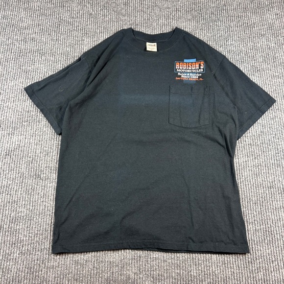 Anvil Shirt Men's M Robison Motorcycle Sales Service Daytona Beach FL Black - Picture 3 of 6